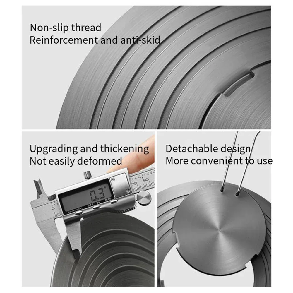 Aluminum Alloy Gas Stove Diffuser Plate Non-stick Coating Heat Conduction Plate Evenly Heats Non-slip Removable Stove Hob Rings