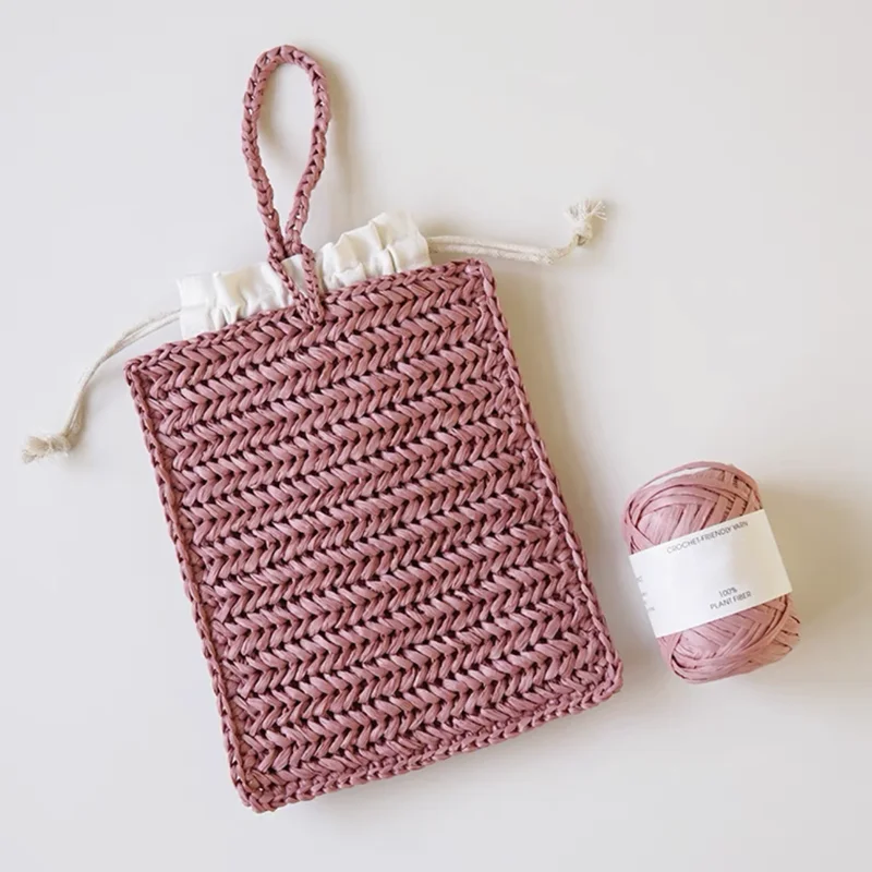 40g / 80M / Ball Summer 100% Natural Fiber RAFFIA Yarn DIY hand knitting For Beach Sun Cotton Straw Hat Bag Shoes Yarn Knitting 3