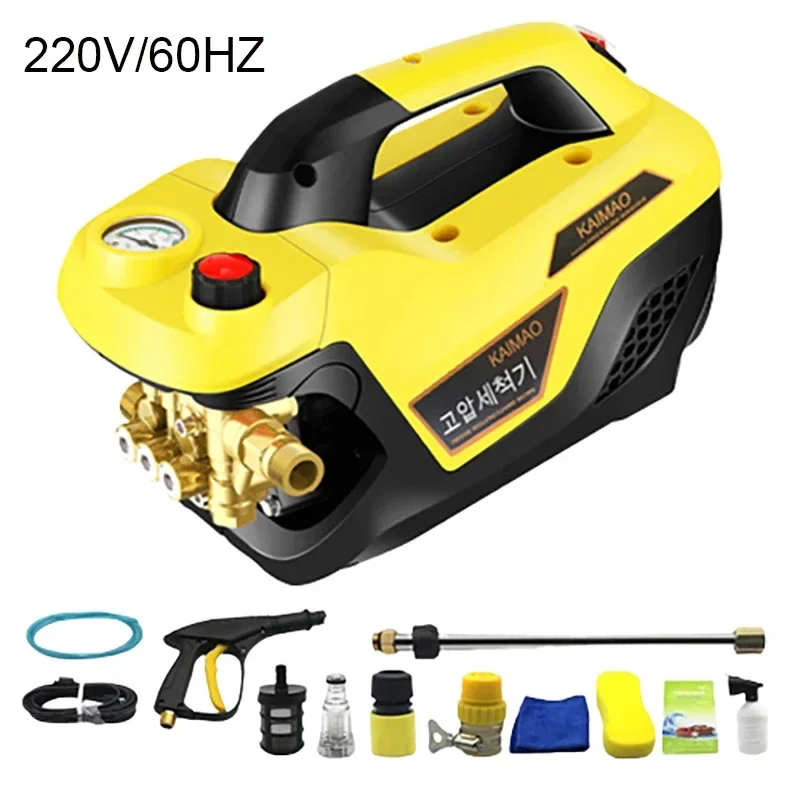 

220V High Pressure Washer Portable Cleaner Adjustable Water Pressure Home Automatic Water Gun High-Handed Car Wash Tools 150Bar