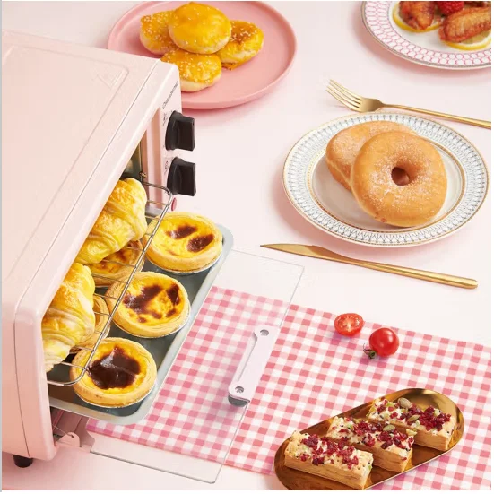 Changhong 9L Electric Oven Home Mini Double Layer Multi functional Cake Baking Oven entry-level CKX-9K1 Pink 230V