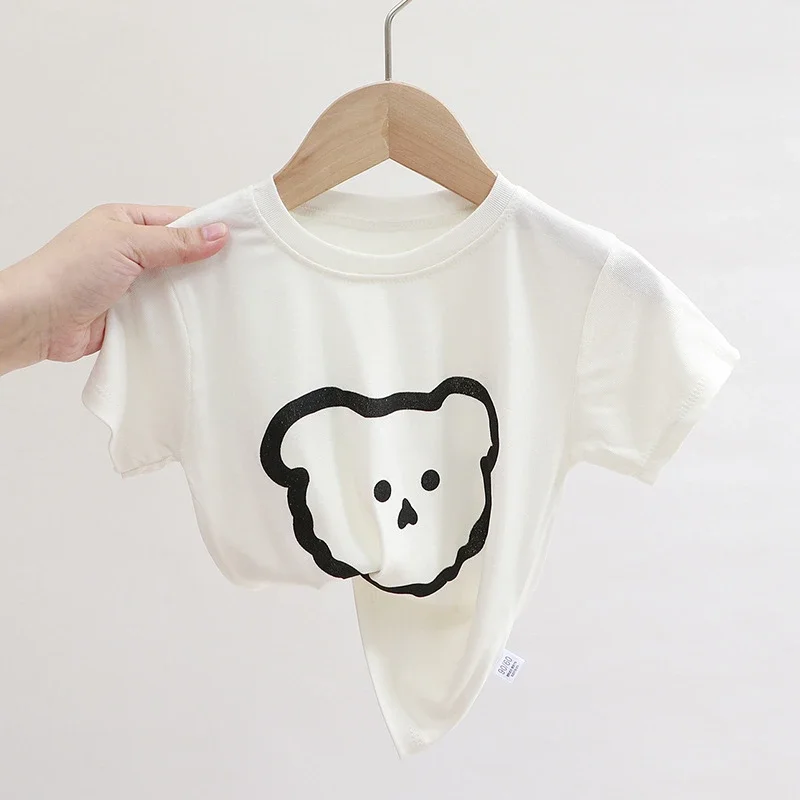 Summer Baby Cotton Printing Short Sleeve Kids Girls Boys Breathable Casual T-shirts Fashion Girl Tops Infant Clothing kids t shirts