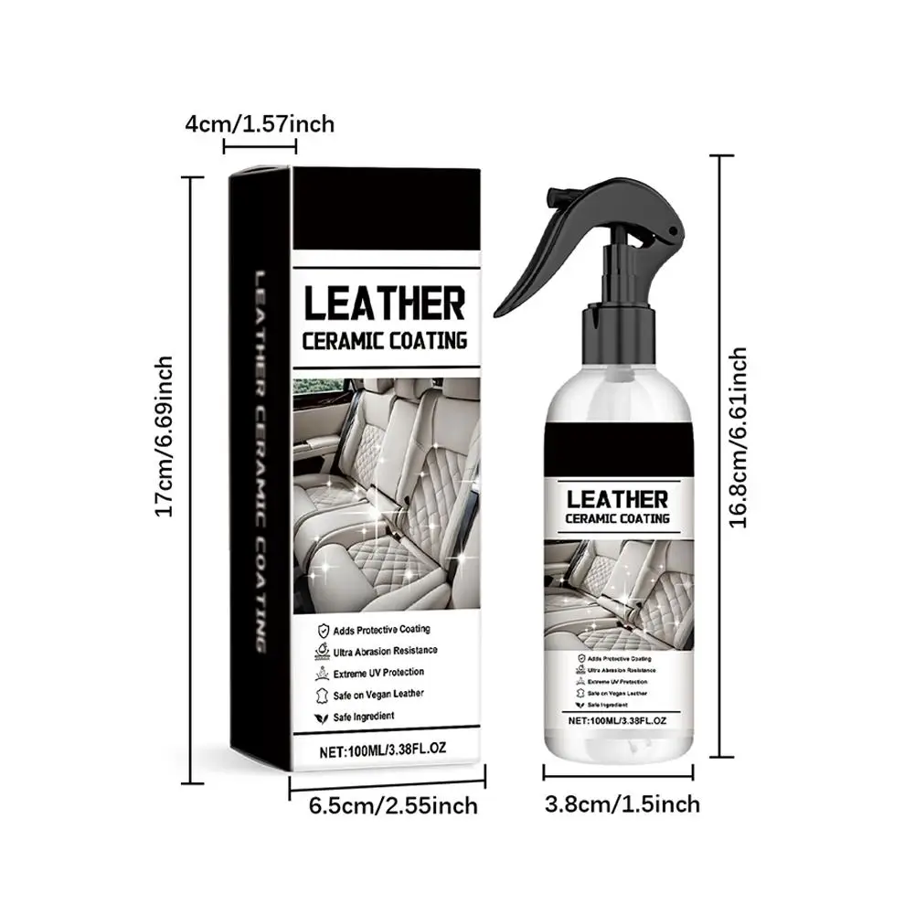 100mlMotorcycle Car Leather Ceramic Coating Spray Prevent Dye Transfer And Wear Stains Provide Car Leather Ceramic Coating Spray