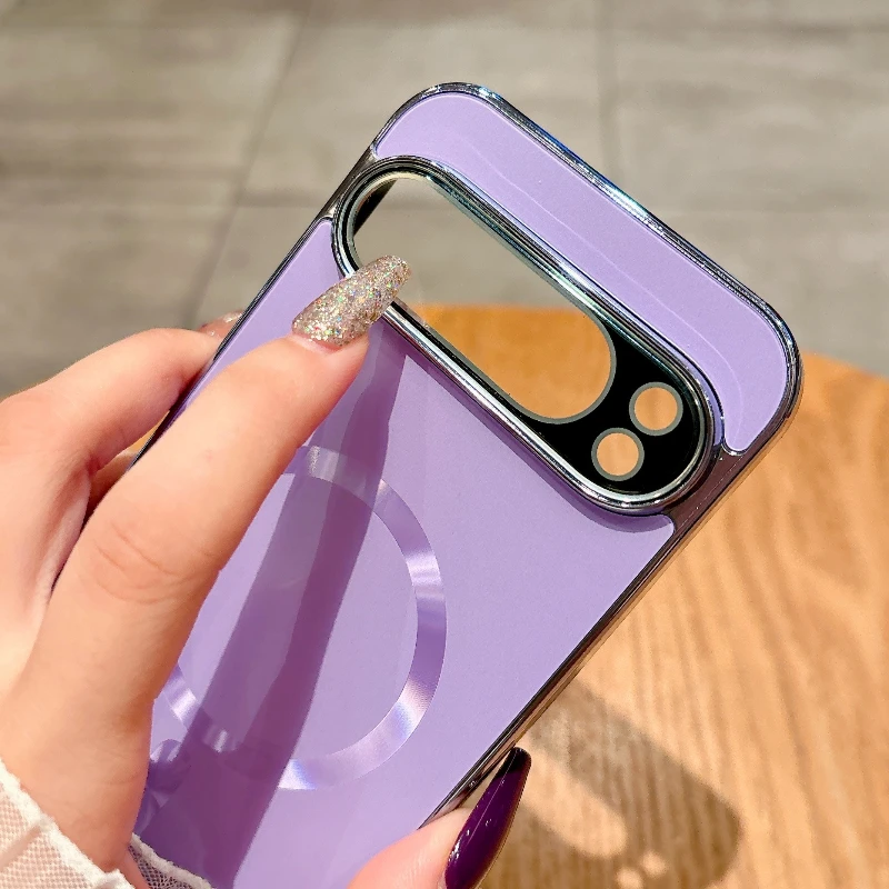 Luxury Electroplated Magnetic Case with Magsafe Protection - Shockproof Design