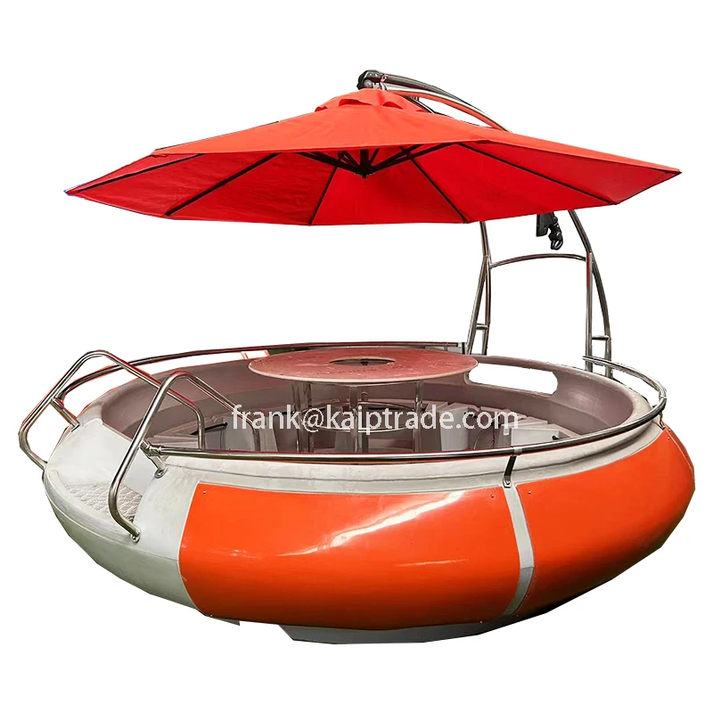 Successful case electric leisure party 10 person 320cm size bbq barbecue donut boat with design for water parks