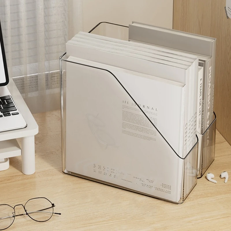 Office Folder Organizer Vertical Organizer File Sorters File Organizer Desk Clear Magazine Holder Rack Desk Organizer 3