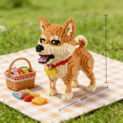 Dalmatian and Dachshund 3D Micro Mini Building Block Set for Pet Lovers, Home Decor & STEM Education (Wood)