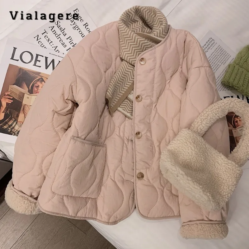 

Women Casual Sweet Long Sleeve Single Breasted Parkas 2023 Autumn Winter Harajuku Outerwear Jacket Fashion Warm Pink Coat