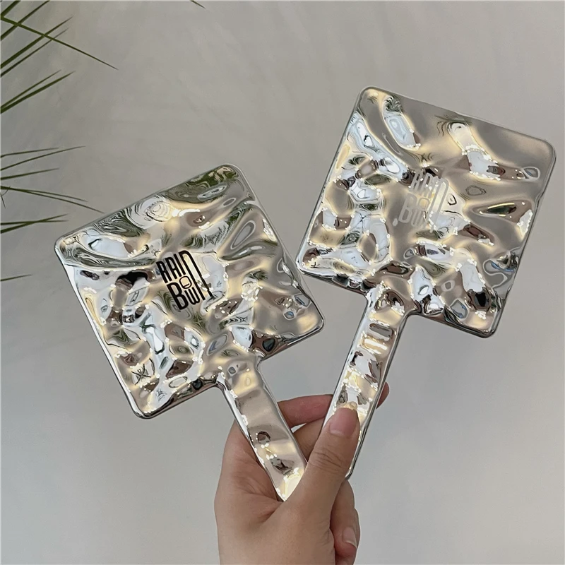 

Square Hand Mirror Aesthetic Vintage Metal Frame Design Mirror Portable Shower Creative Espejo Pared Aesthetic Room Decor
