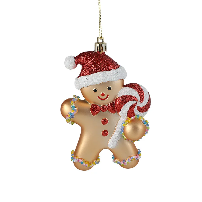 Gold Red Cartoon Christmas Hanging Pendant Decoration Christmas Tree Hanging Ornament New Year Party Home Decoration