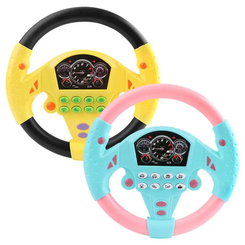 

Toy Steering Wheel Portable Simulated Driving Controller Children's Driving Wheel With Music Light 360 Degree Rotating Wheel