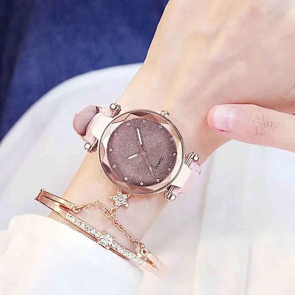 New Luxury Rhinestone Bracelet Watch Women Starry Sky Watches Ladies Wristwatch Relogio Feminino Reloj Mujer Montre Femme Clock 2