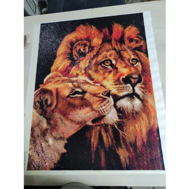 Large Size Diamond Painting Wild Tiger African Lions Couple Diamond Art  Animals Embroidery Diy Cross Stitch Mosaic Home Decor Gi - AliExpress