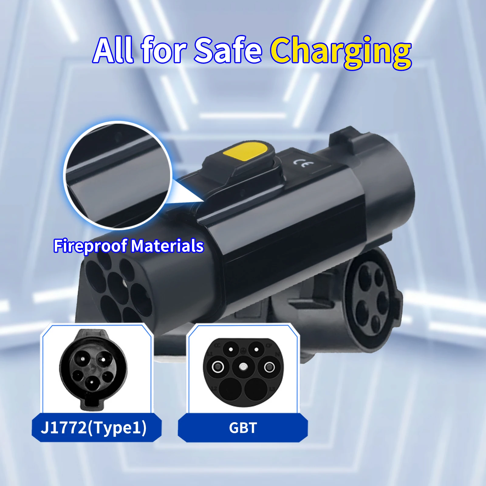 EV Charging Adaptor Type1 to GBT Adaptor 32A SAE J1772 to GBT EV Charger