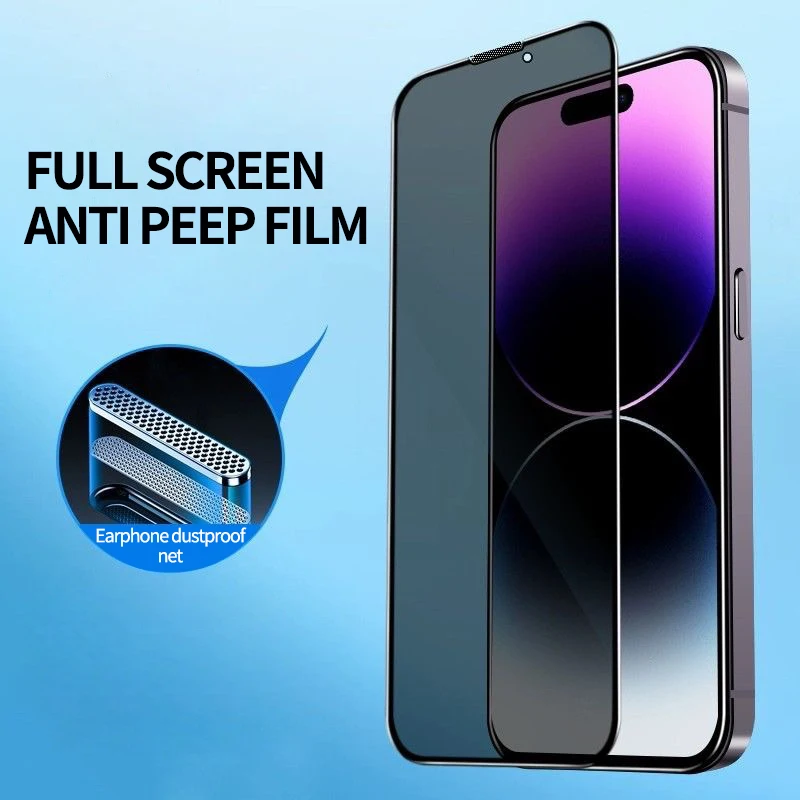 Screen Printing Anti Peep Film Screensaver For iPhone 14 13 12 11