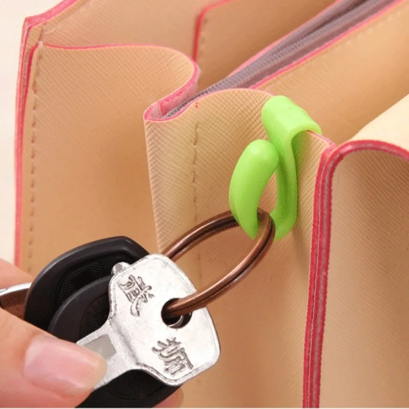 Bag Organizer 2PCS Colorful mini built-in bag clip prevent lost key hook rack store clip used in bags