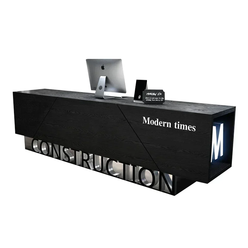 Vintage Industrial Style Company Front Desk Reception Desk Dance Room Beauty Salon Bar Counter Clothing Store Cashier Simpl
