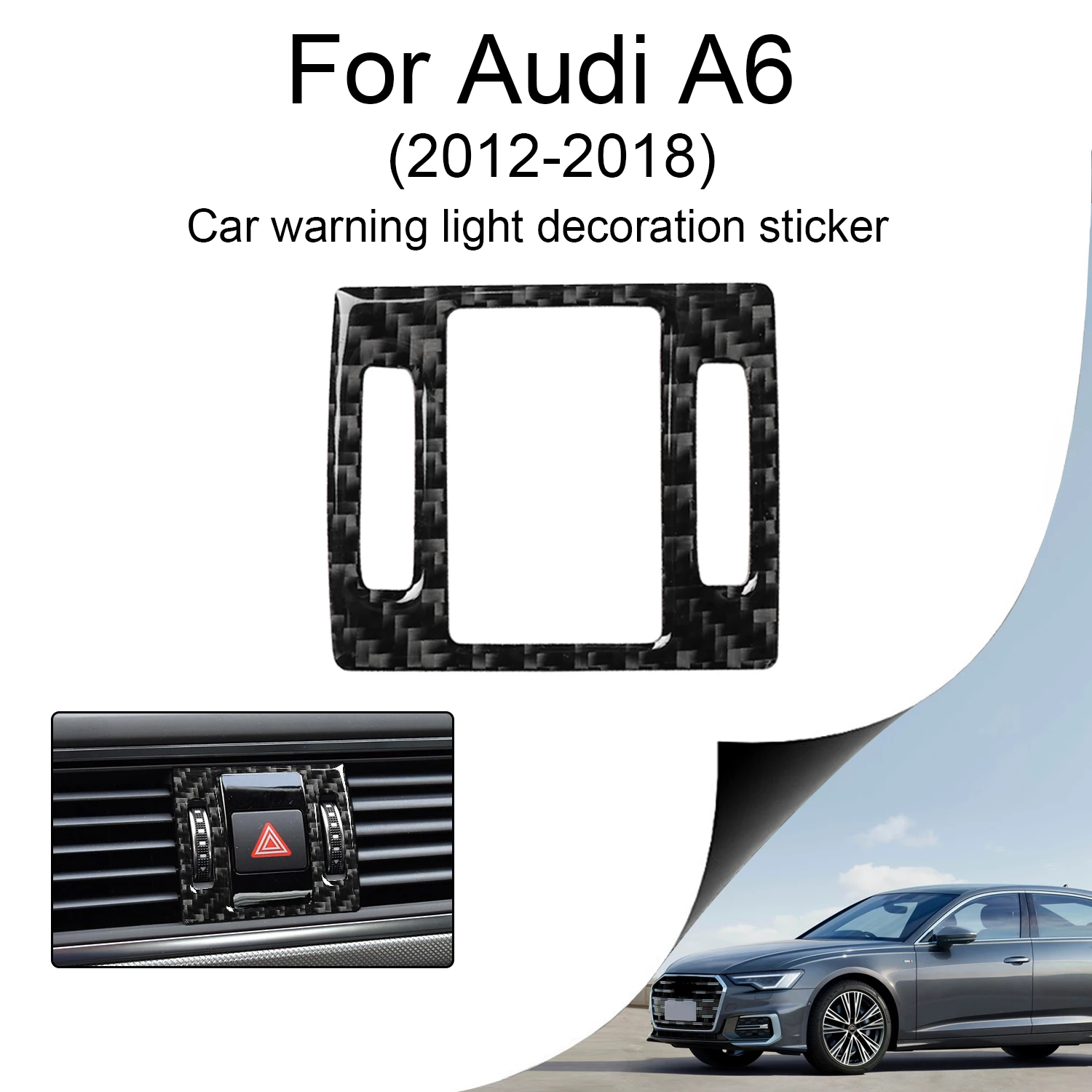 

Для Audi A6 S6 C7 A7 S7 4G8 2012-2018, аксессуары для автомобиля, предупреждающая лампа, декоративная наклейка, крышка, отделка, интерьер из углеродного волокна