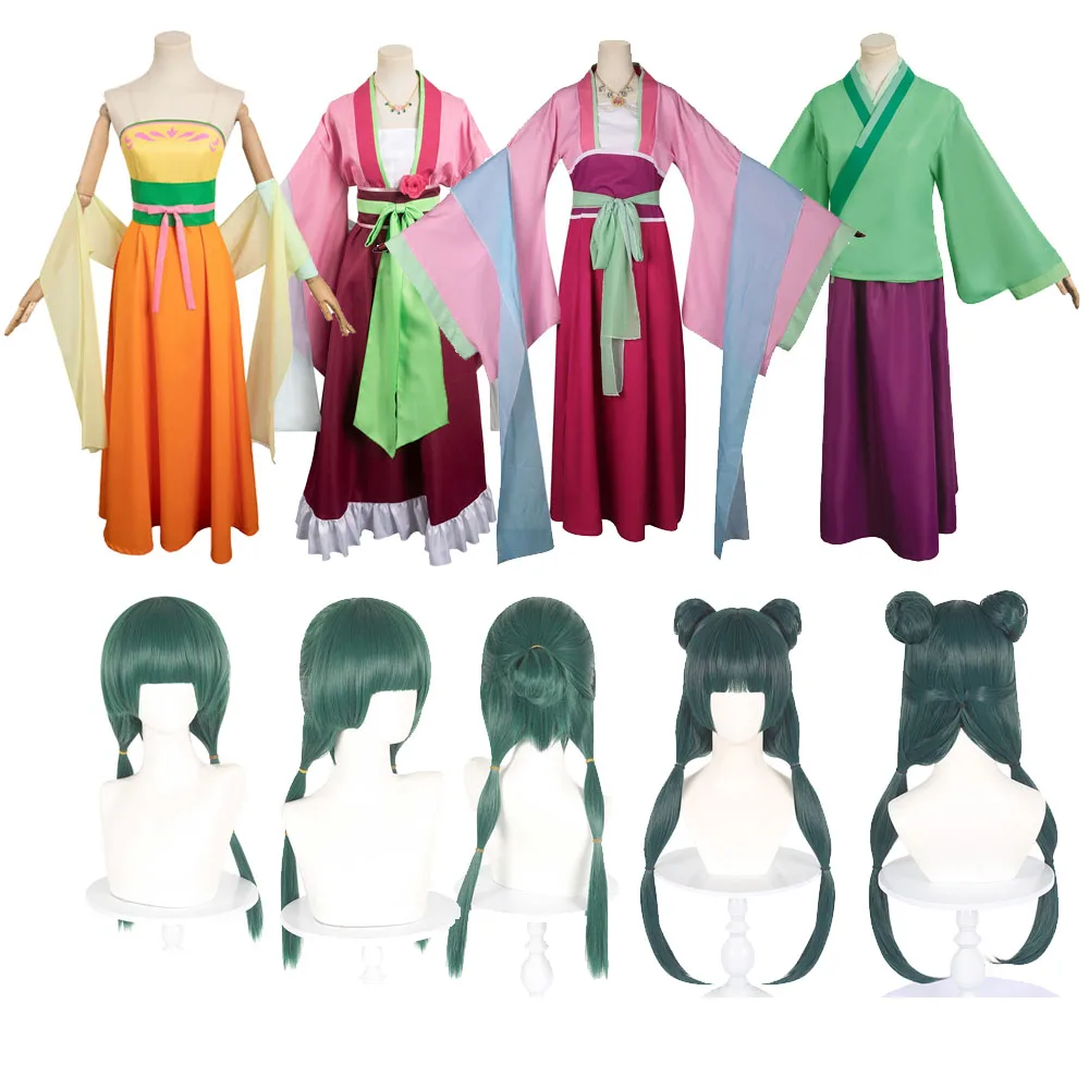 Jinshi Maomao Costume Cosplay Fantasy Women Outfits Dress Wig Kimono Anime Apothecary Diaries Halloween Carnival Party Suit