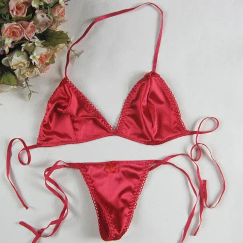 Injong-String en dentelle pour femme, sous-vêtement sexy, culotte taille basse, lingerie intime