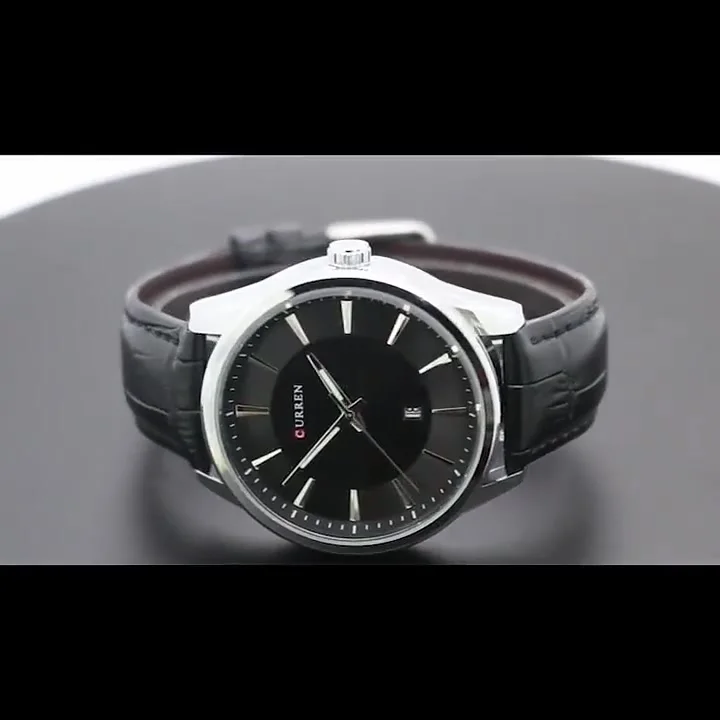 CURREN Orologi al quarzo da uomo Cinturino in pelle Orologi da