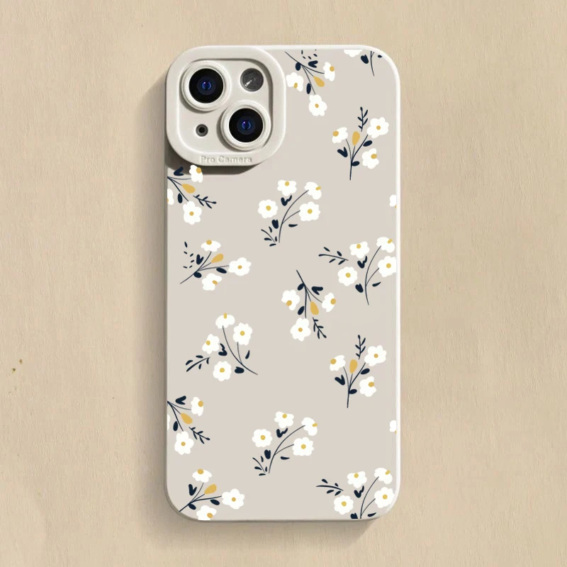 thumbnail image 1 of Funda de silicona con diseño floral de lujo para iPhone 16, 15, 14 Plus, 13 Pro Max, 12, 11, X, XS, XR, 7, 8, 16 Plus, SE, funda suave a prueba de golpes, 1 of 5