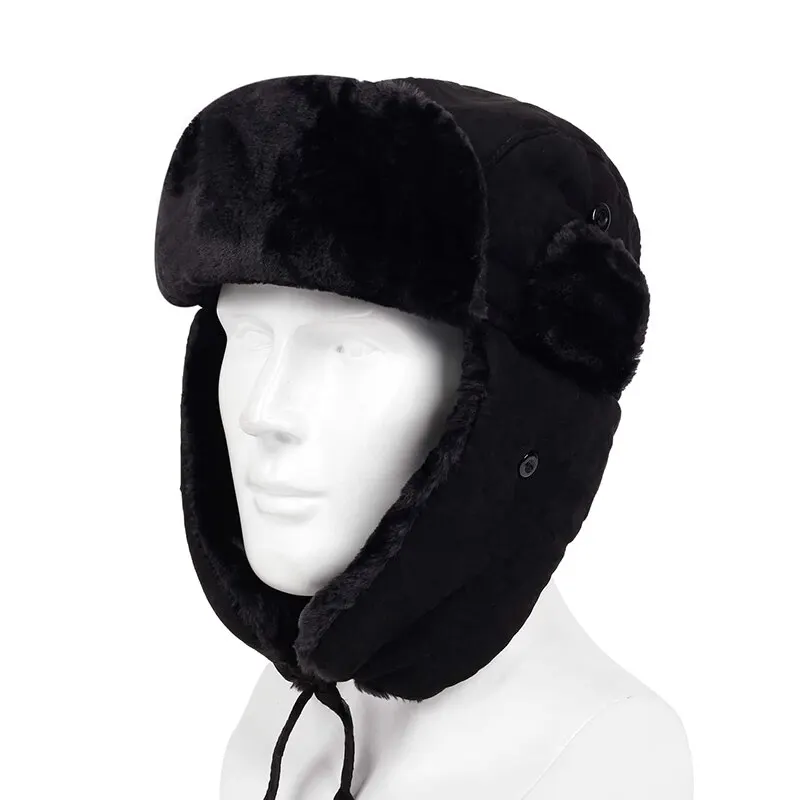 Unisex Winter Hat Russian Earflap Hat Keep Warm Ski Men Women Bomber Hats for Outdoor Riding and Snow Activities winter hat,earflap hat