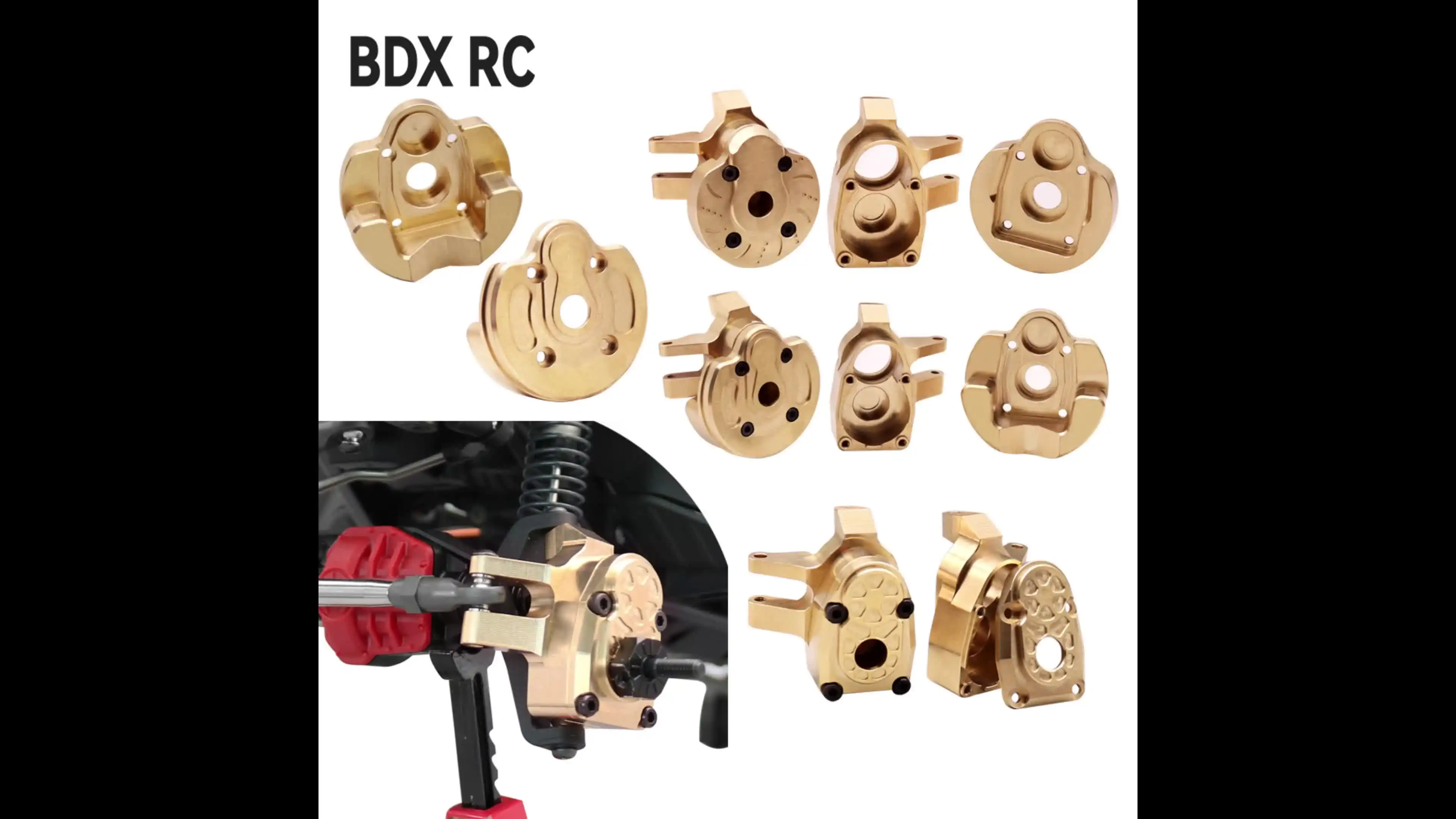 AXspeed Laiton Contrepoids Équilibre Poids pour 1:10 RC Chenille TRX-4 TRX4 essieu 2Pcs