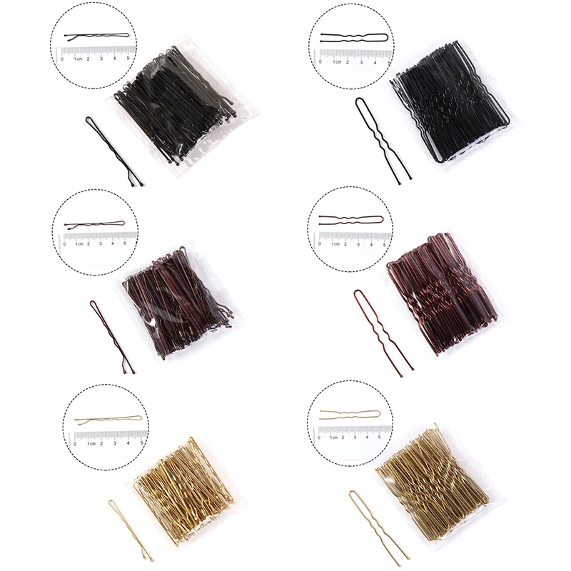 

50pcs Women Gold Hair Clip Hairpin Hairstyle Styling Tool Hairgrip U Shape Barrette Hair Clips for Women Hair Accessories