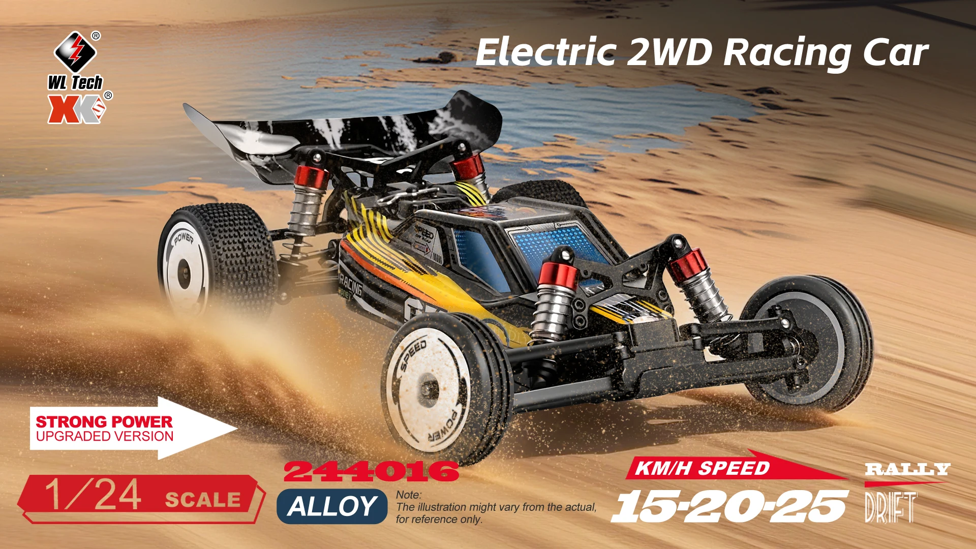 WLtoys 244016 1/24 Scale High Speed 2WD Remote Control Car Drift