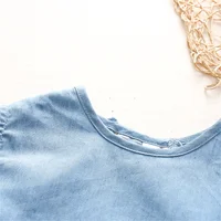 Summer New Baby Top Simple Blue Girls' Top Korean Style Sweet Children's Sleeveless Clothes (0-3 Years Old) 6