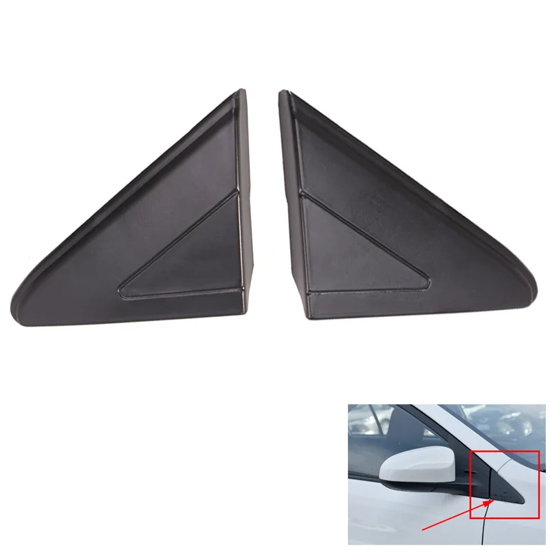 

1Pair Car Front Window Glass Triangle Plate Side Mirror Corner Garnish Cover Panel for Toyota Vios Yaris L 2014-2017