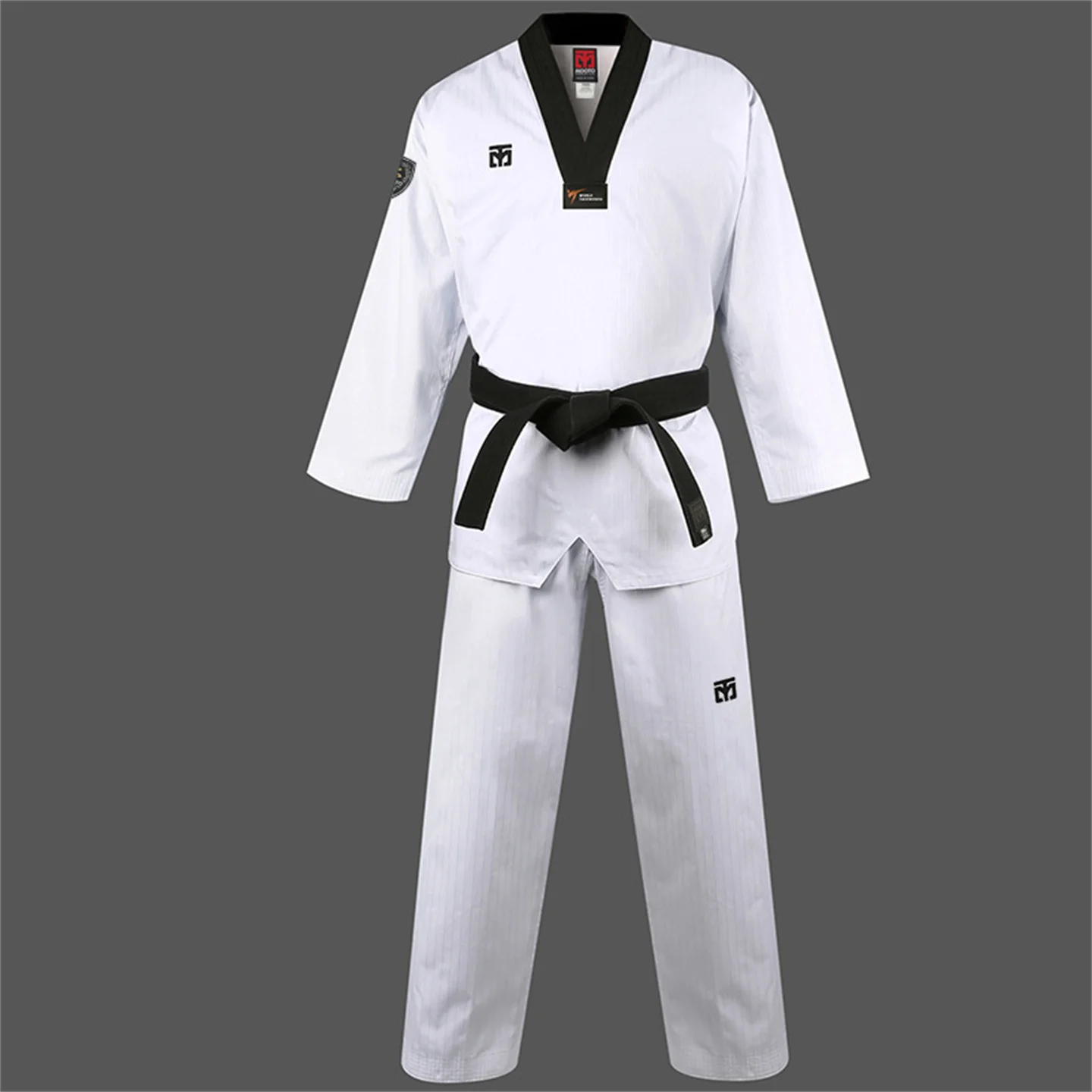 BASIC4 MOOTO Dobok Taekwondo Uniform Adult And Kids Kungfu Coach Suit Gymnasium Training Suit Men Women karate Shirt & Pants Set