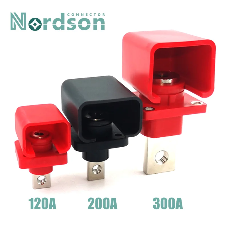 120A 200A 300A All Copper Lithium Battery Terminal Block High Current Energy Inverter Plug Wall Mounted Type Storage Connector
