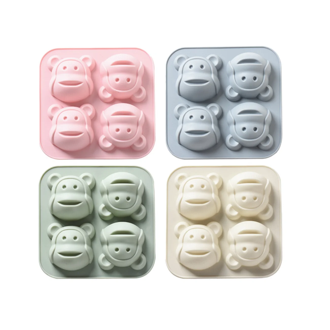 Формы в виде обезьяны, Силиконовые Формы для кексов, шоколада, печенья, выпечки, антипригарное мыло ручной работы, пасхальный сахар, ремесло, украшение для выпечки