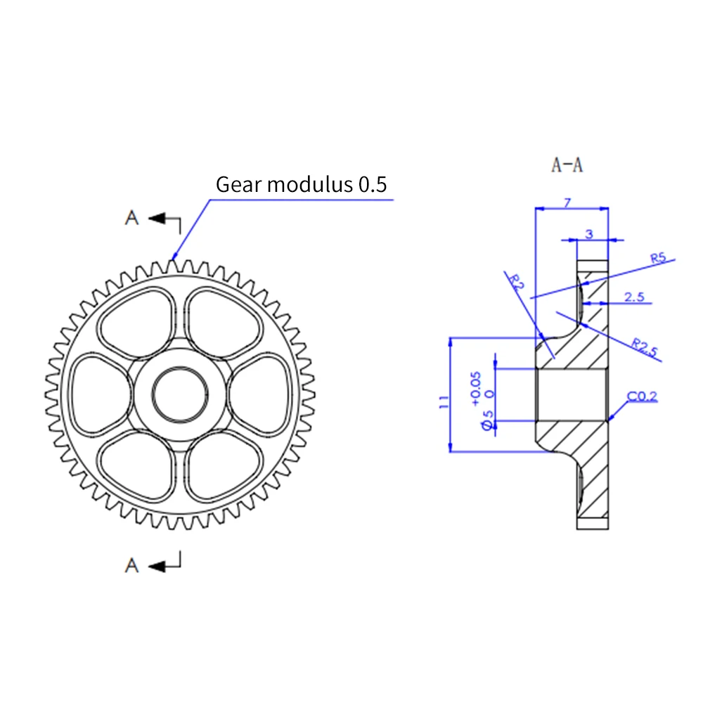 Fysetc-pom Gear Part para Impressora 3d 50 Tooth Pom Gear Sherpa Voron Stealthburner Extrusora Voron Afterburner - Imagem 5
