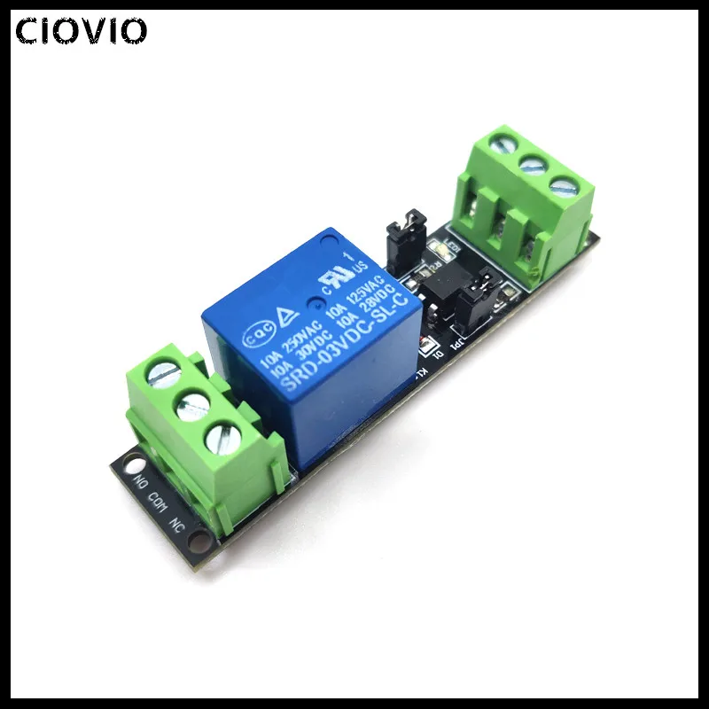 

CIOVIO 10PCS 1 Channel DC 3V Relay High Level Driver Module Optocoupler Relay Module Isolated Drive Control Board for Arduino