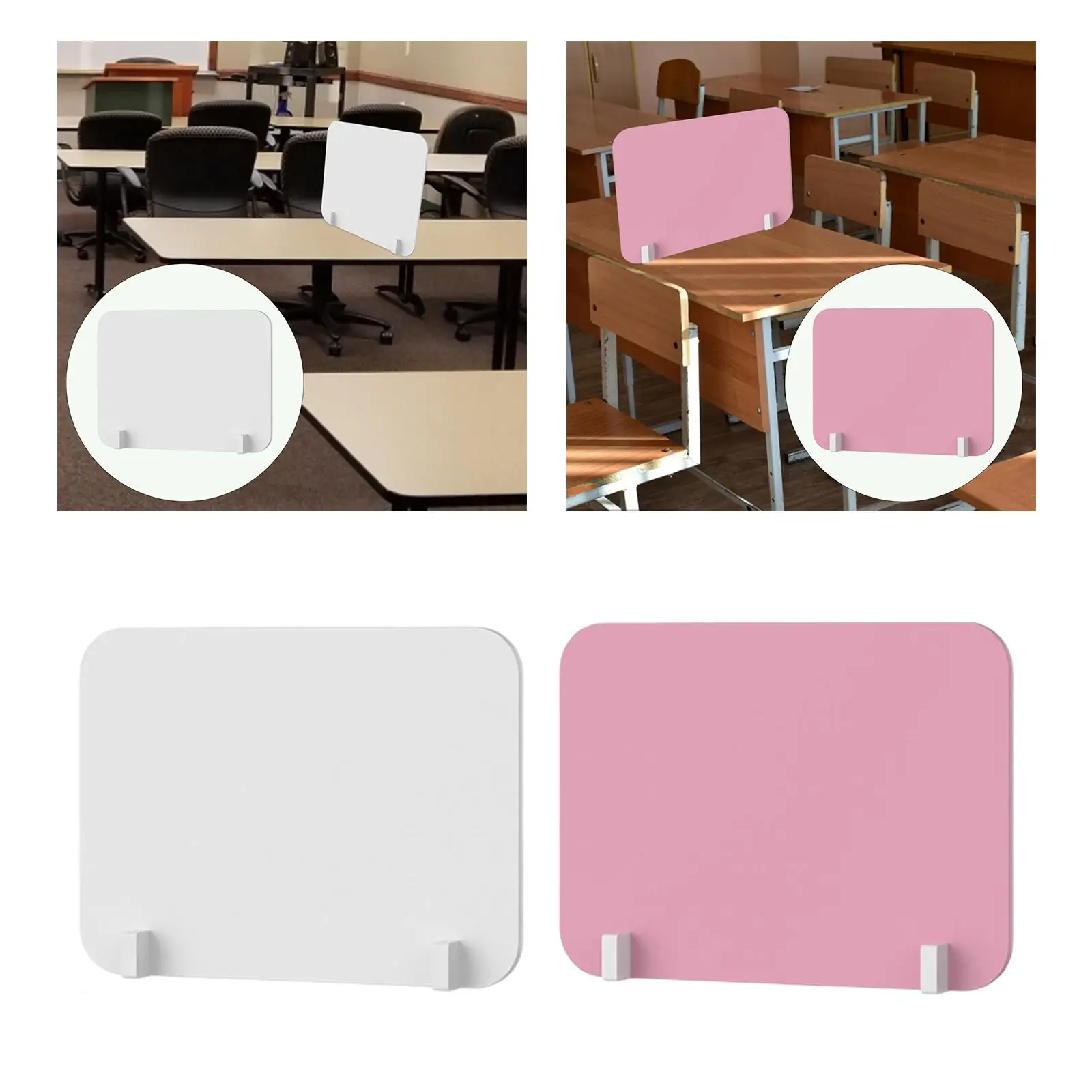 Desk Partition Screen Desktop Partition Sneeze Guard Privacy Divider Protective Screens Desk Divider for Office Desk Easy to Install Mounted