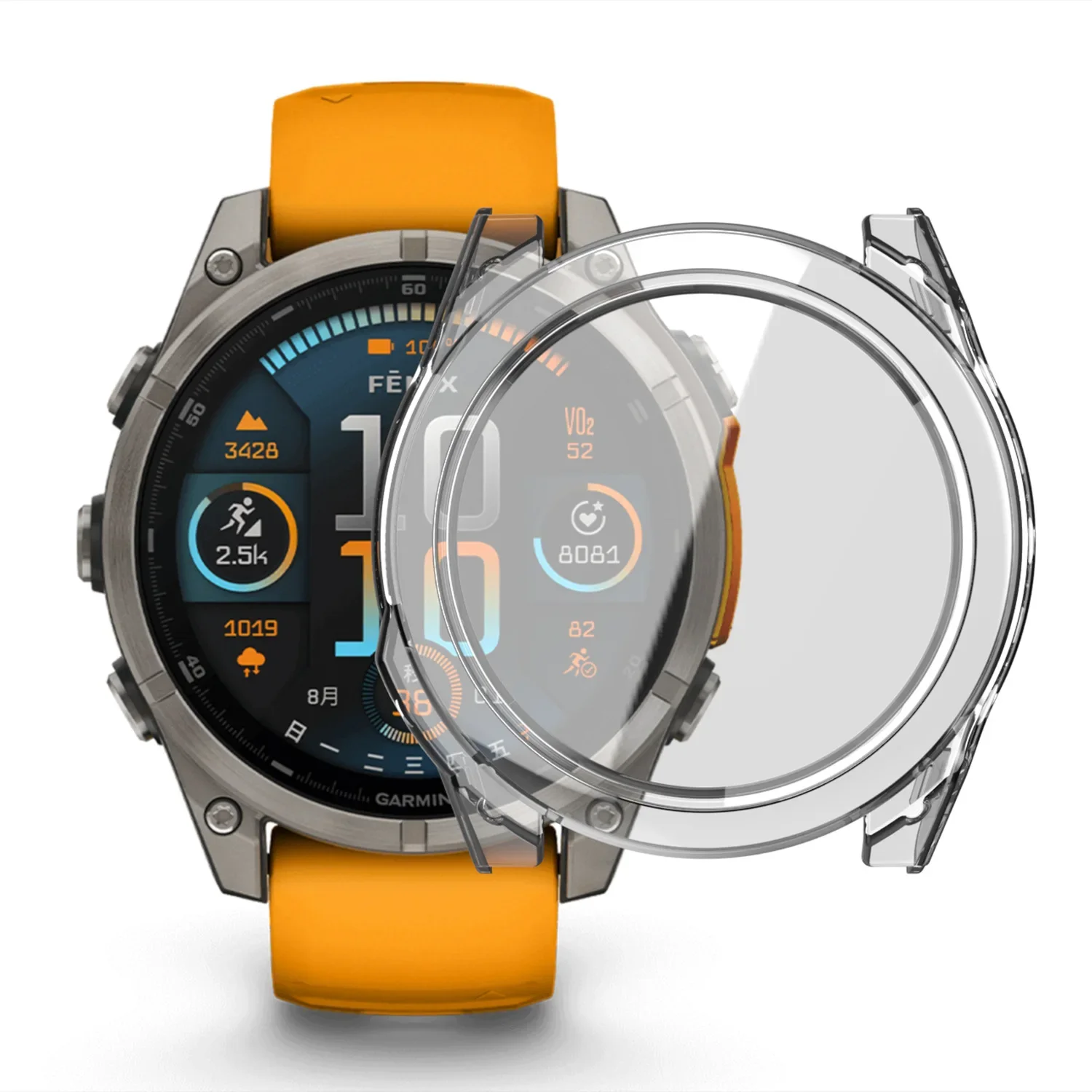 Watch Screen Protector Case for Garmin Fenix 8 47mm 51mm