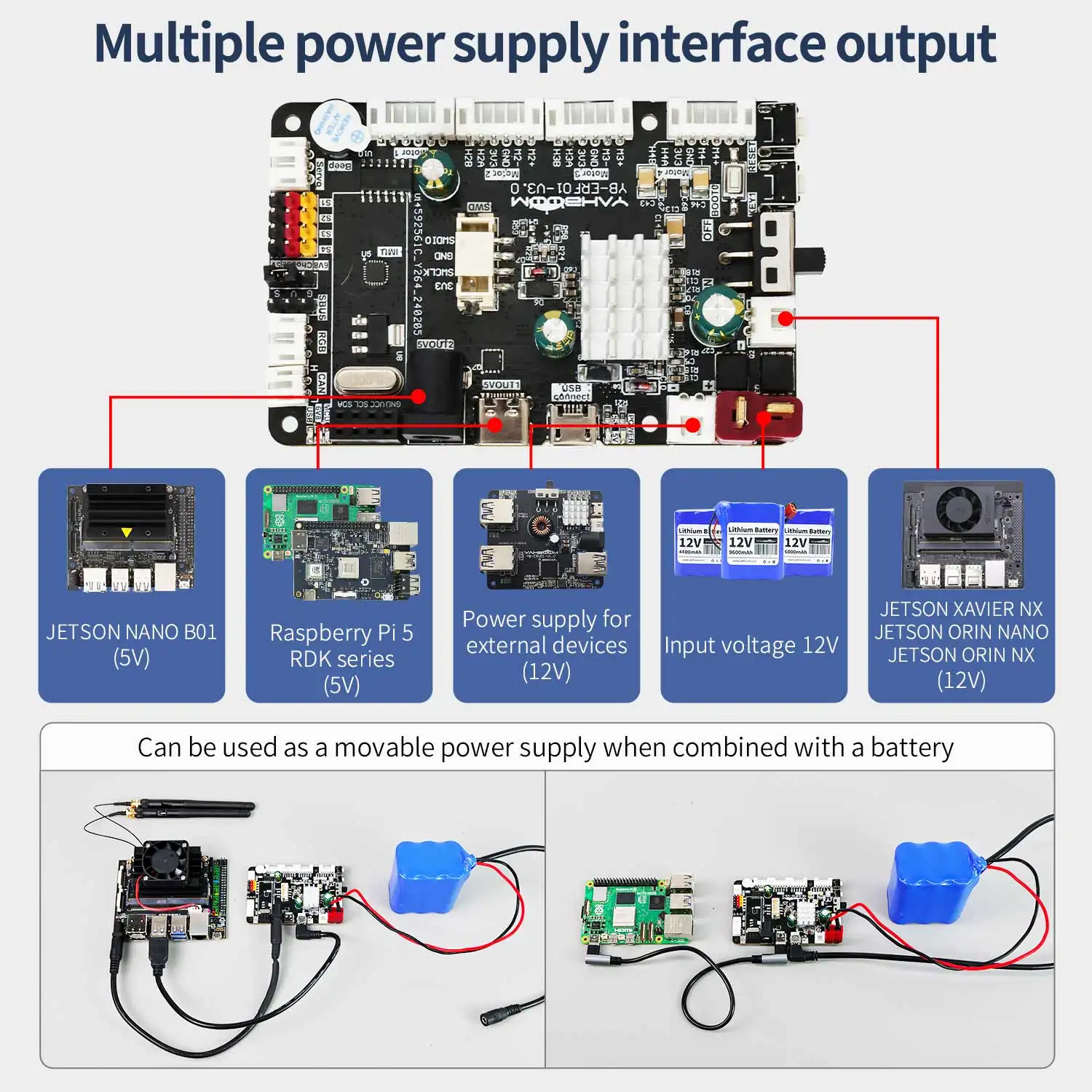 Scheda di controllo STM32F103RCT6 Scheda di espansione robot ROS con porta servo motore sensore a 9 assi per robot Raspberry Pi Jetson ROS ROS2 - immagine 6