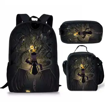 Hip Hop Giovanile Novità Murder Droni Stampa 3D 3 pz/set Borse da viaggio per studenti Zaino per laptop Zaino Borsa per il pranzo Astuccio per matite 1