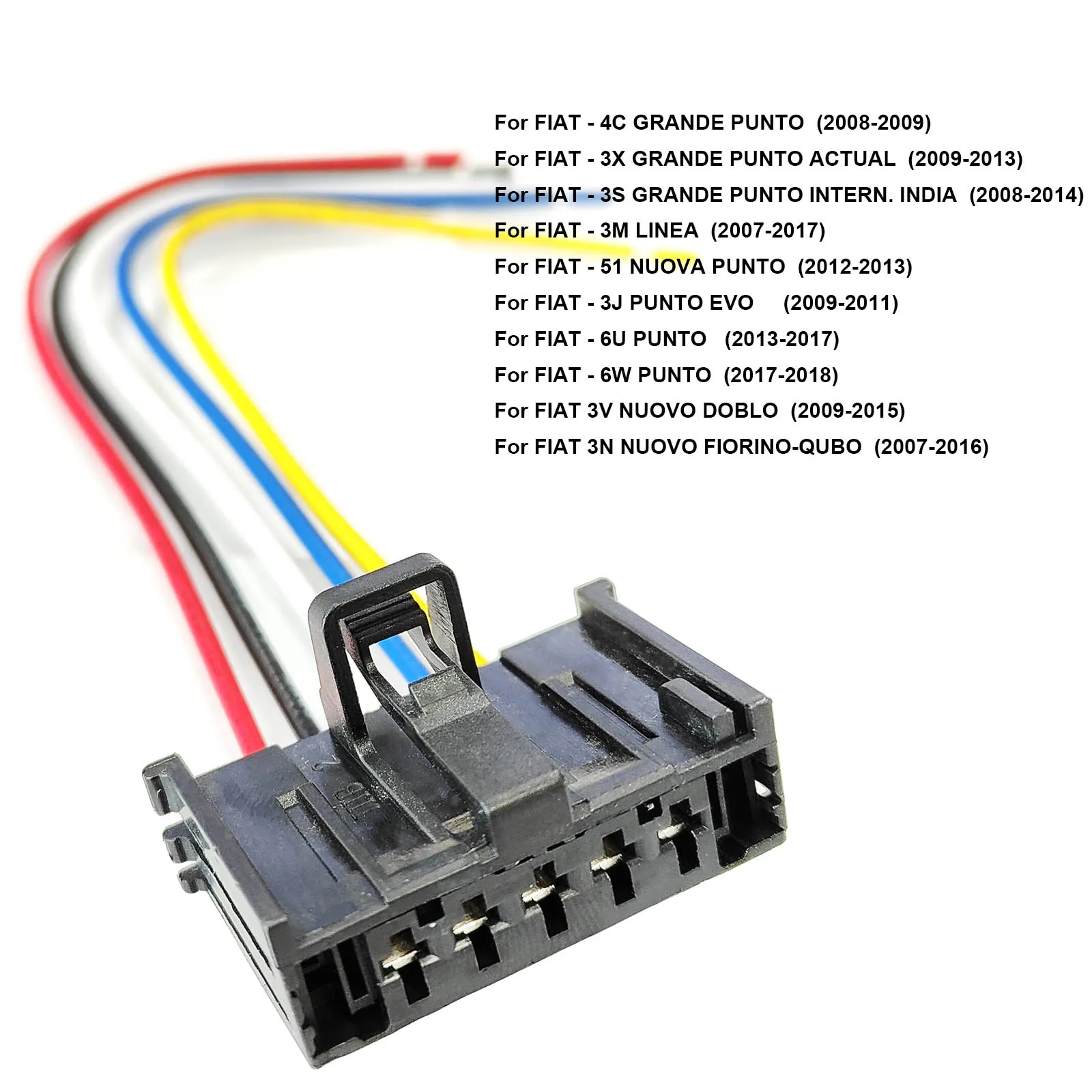 2 Connector For Fiat Grande Punto Linea Doblo Fiorino Heater Blower Motor Fan Resistor Wiring Harness Plug Repair Cable 95508692