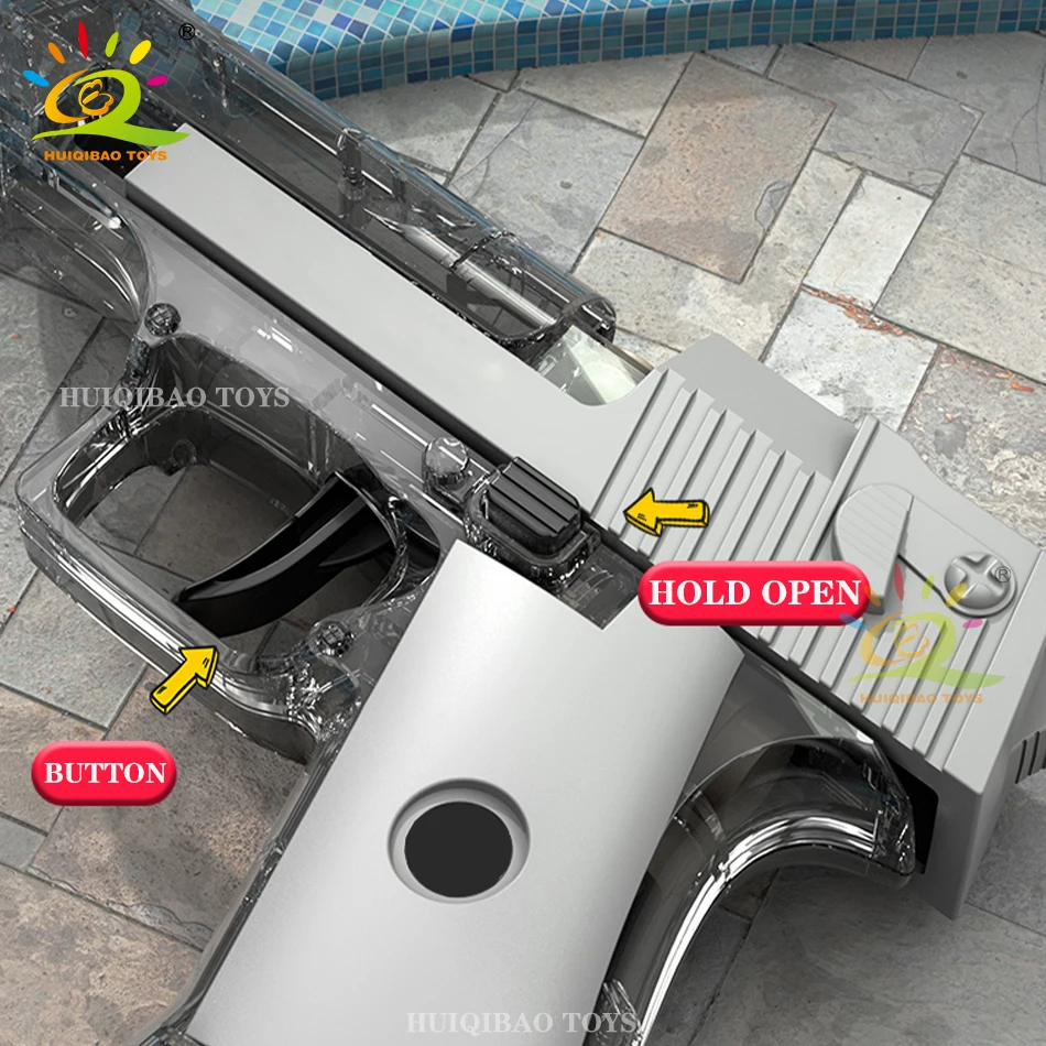 HUIQIBAO Desert Eagle Manual Water Gun Portable Summer Beach Outdoor Shooting Pistol Fight Fantasy Toys for Boys Game Adults Kid 3