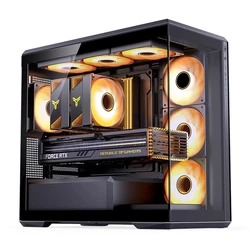 D301 M-ATX Chassis Sea View Room Straight Glass Transparent Support 360 Water-Cooled Back Plug Motherboard PC Game Case