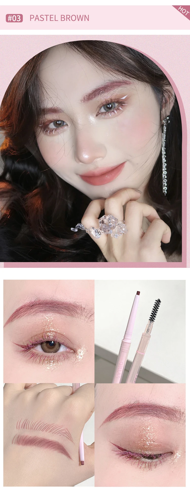 Ultra Fine Double-ended Eyebrow Pencil Waterproof Long Lasting_voghion.com