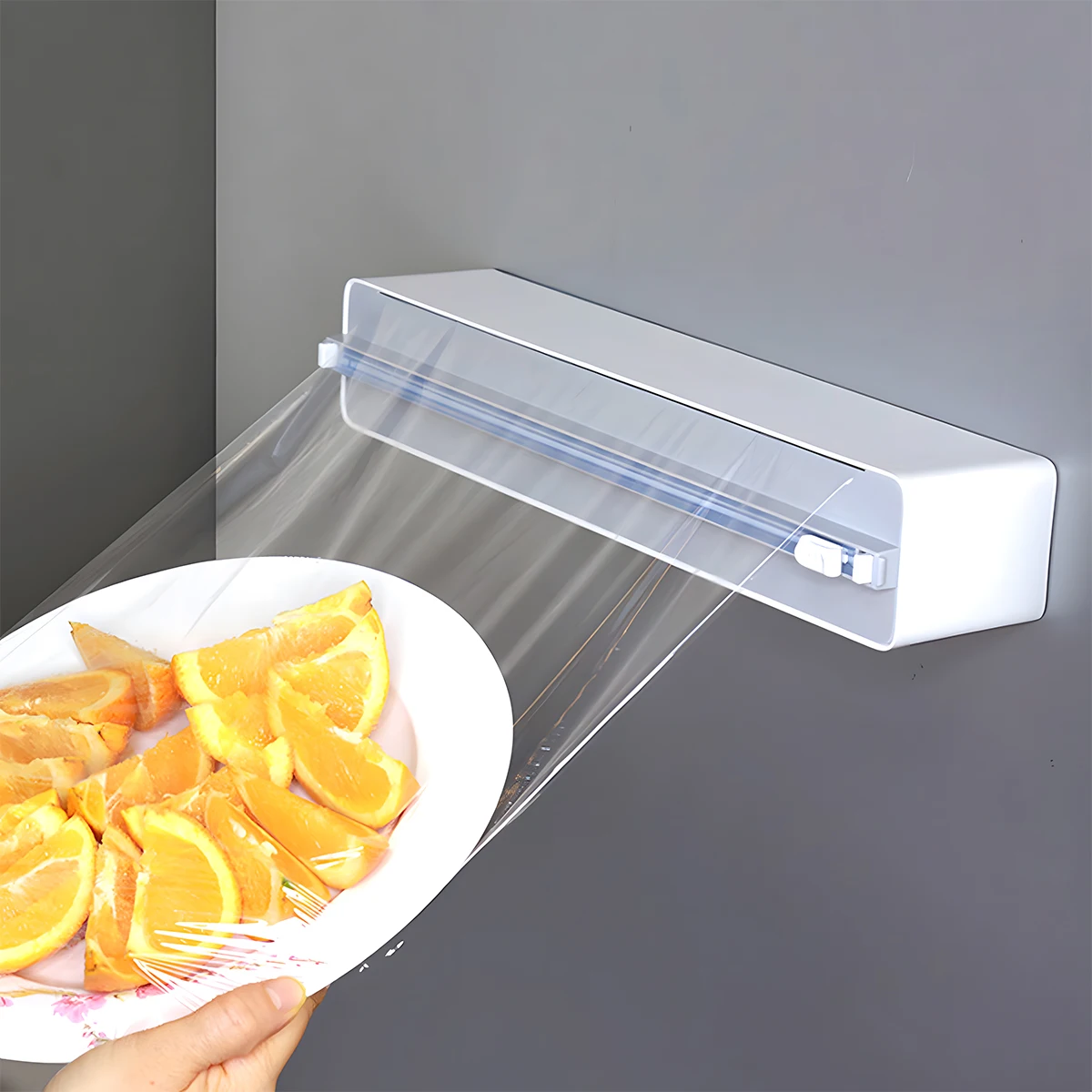 Plastic Wrap Cutter Food Film Dispenser Cling Film Cutter Cling Wrap Dispenser Kitchen Wrap Dispenser Plastic Wrap Dispenser Leeseph Magnetic Plastic Wrap Dispenser with Slide Cutter, Wax Paper/Tin/Aluminum Foil Plastic Wrap Organizer, Kitchen Tools