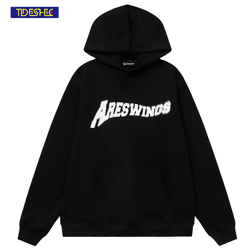 

Streetwear Letter Graphic Printed Hoodie Harajuku Oversized Punk Sweatshirt Pullover Men Hip Hop Cotton Winter Vintage Hoodie