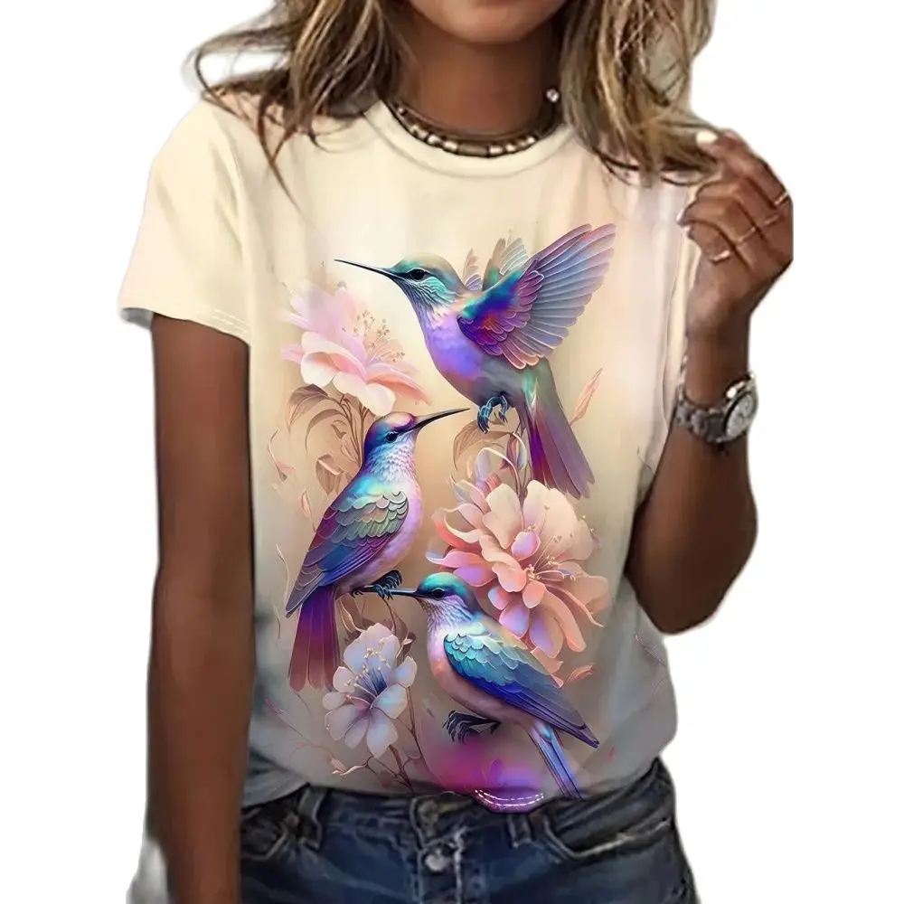 

Women's T-Shirts Cartoon Characters 3d Print Rose T-Shirt Harajuku Casual Short Sleeve Top Tee O Neck Oversized Female Clothing