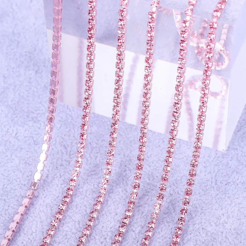 Elegant Gold Crystal Rhinestone Chain Decoration