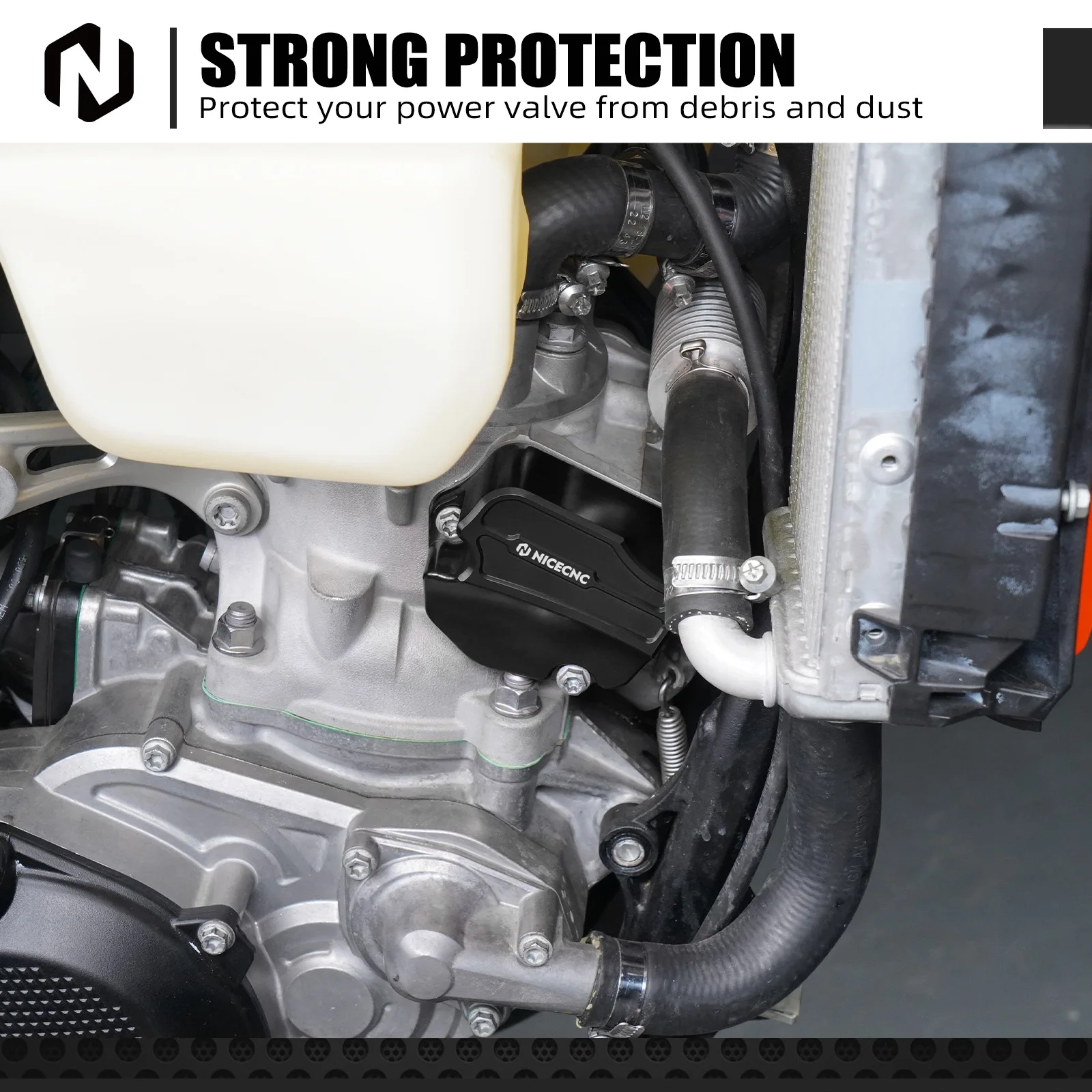 NICECNC Für Husqvarna TE300 TE250 2024-2025 TC250 TX300 2023-2025 Aluminium Zweitakt Leistung Übergroße Powerventil Abdeckung – Detail 10