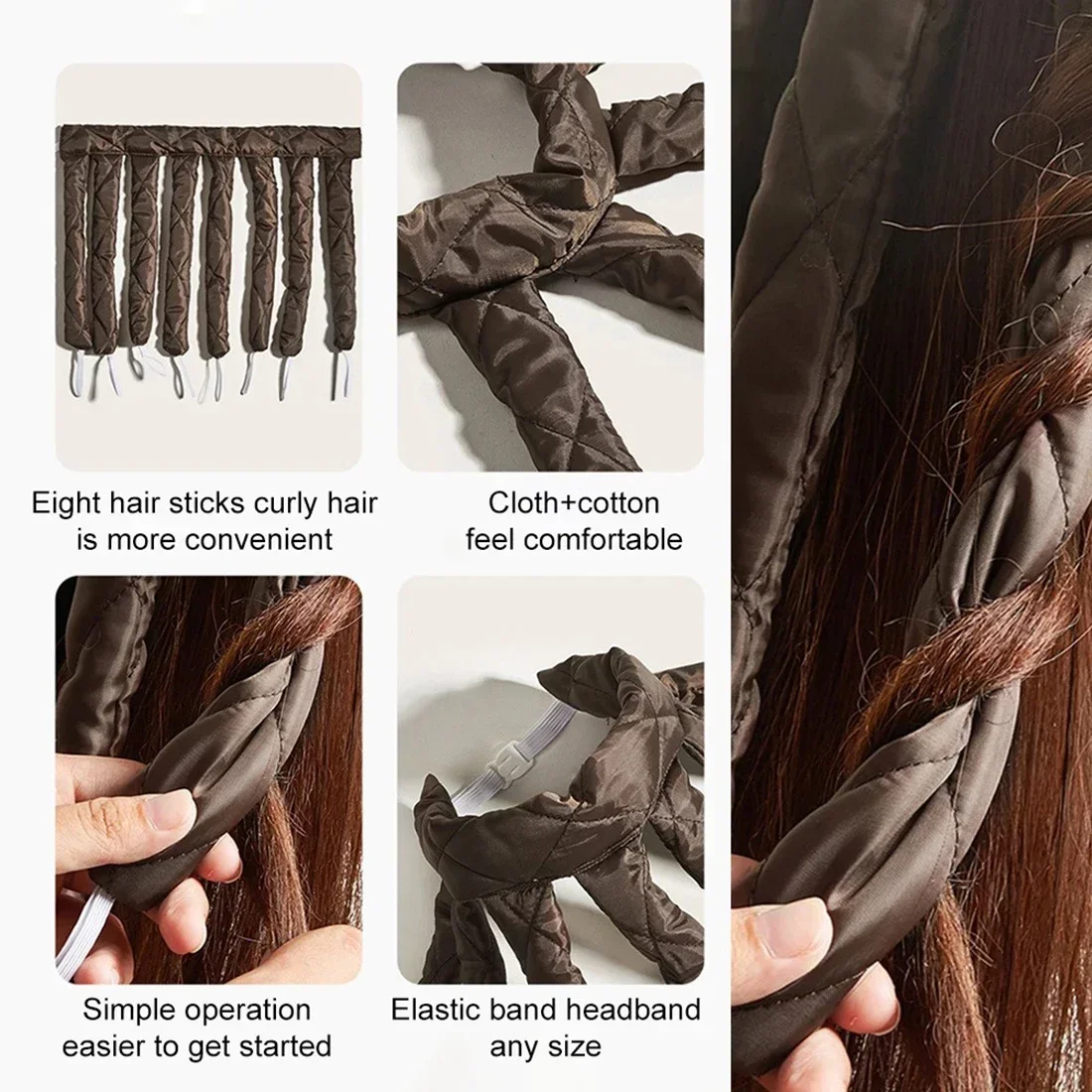 Hair Curler Heatless Curly Hair Products Eight-claw Soft Hair Rollers Curlers No Heat  Short Long Hair Styling Tools